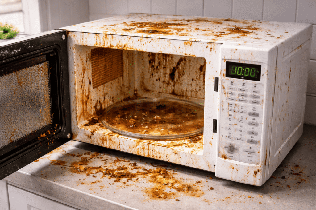 Cómo limpiar un microondas por dentro